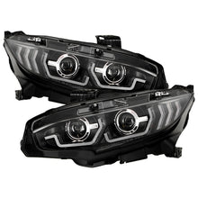 Load image into Gallery viewer, Honda Civic 16-20 LED Model High-Power LED Module Headlights - Black (PRO-YD-HC16LEDAP-SEQGR-BK)