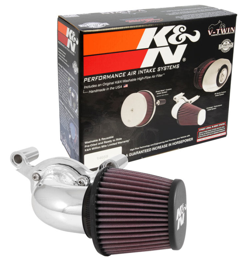 K&N 01-15 Harley-Davidson Touring 96 / 103 / 08-15 Bright Aircharger Performance Intake K&N Engineering