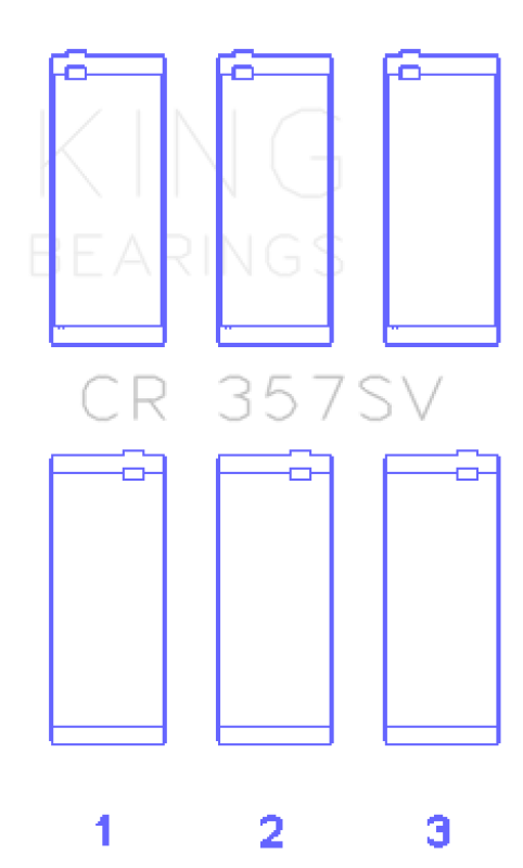 King Engine Bearings Mini Cooper B38A15M0 (Size +0.25mm) Connecting Rod Bearing Set