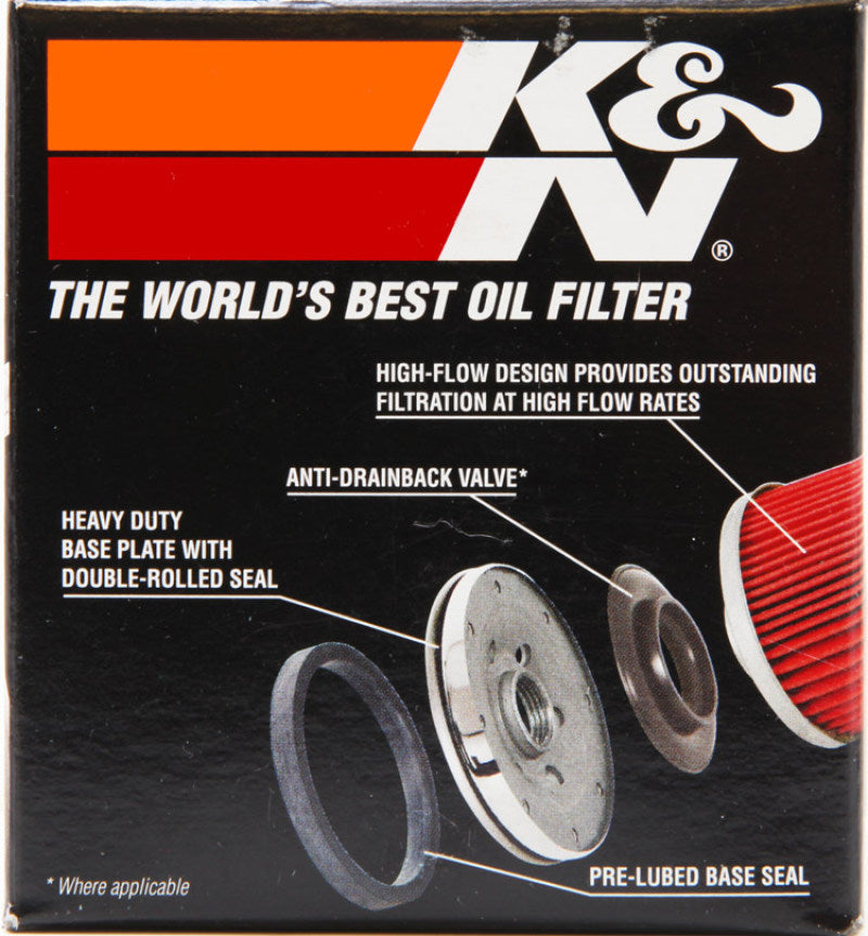 K&N Suzuki / Arctic Cat / Cagiva / Kawasaki / Kymco / Aprilia 2.813in OD x 3.031in H Oil Filter K&N Engineering