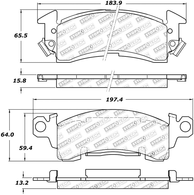 StopTech Sport Brake Pads w/Shims and Hardware - Front Stoptech