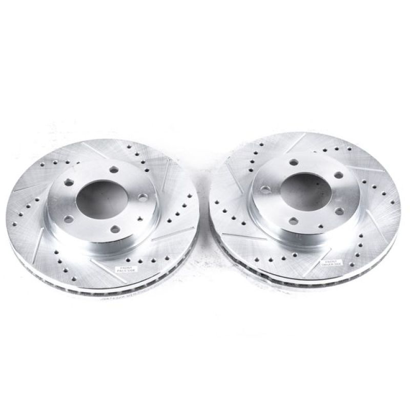 Power Stop 95-00 Mazda Millenia Front Evolution Drilled & Slotted Rotors - Pair PowerStop