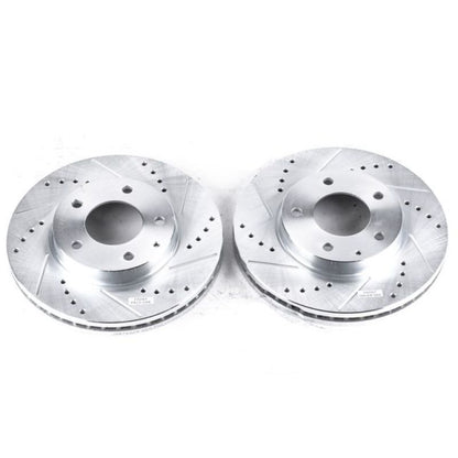 Power Stop 95-00 Mazda Millenia Front Evolution Drilled & Slotted Rotors - Pair PowerStop