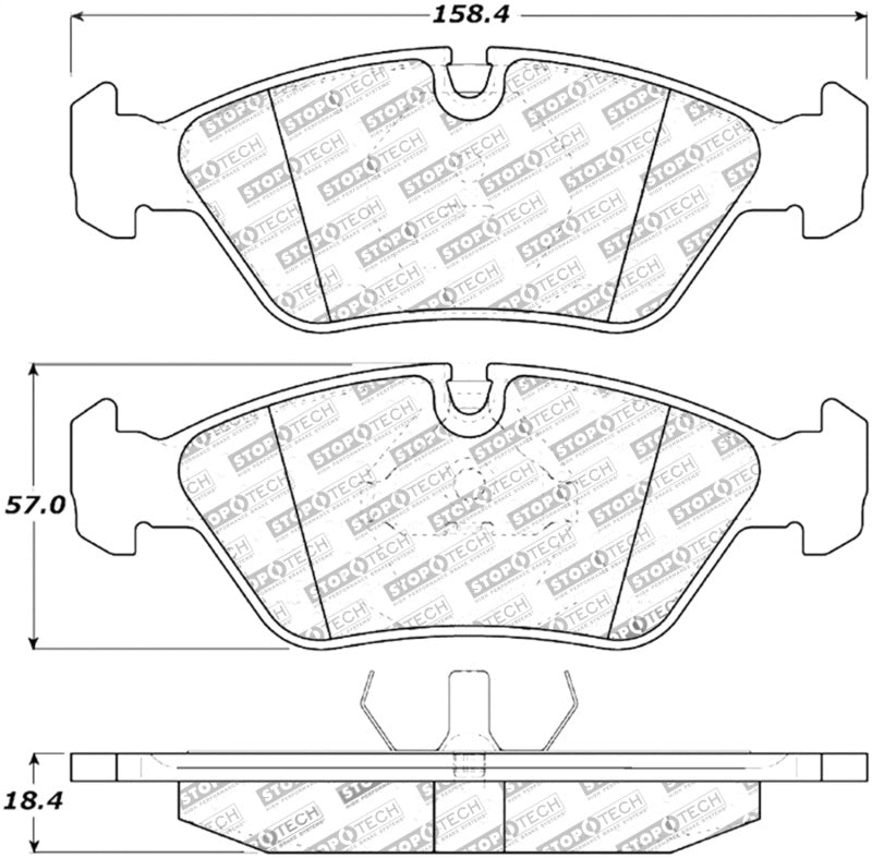 StopTech Premium Ceramic Brake Pads - 308.02530