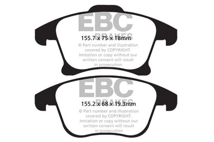 EBC Ultimax2 Front Brake Pads - UD1653 EBC