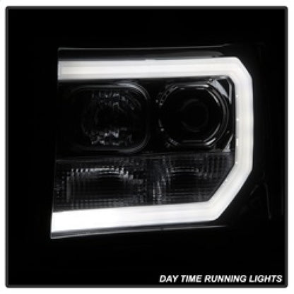 Spyder GMC Sierra 1500/2500/3500 07-13 V2 Projector Headlights - Smoke PRO-YD-GS07V2-LBDRL-SM SPYDER