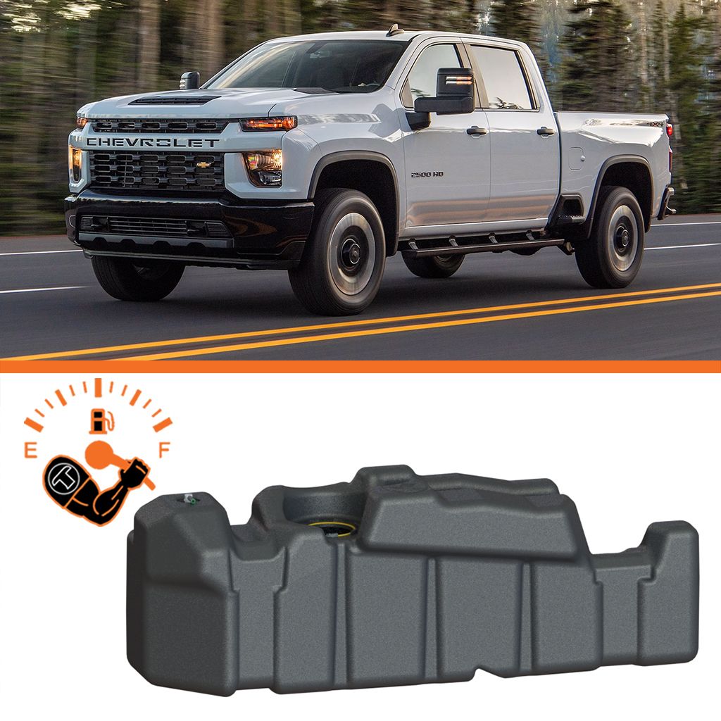 Titan Gen 7 XXL Mid-Ship Fuel Tank – Fits 2020–2026 GM 2500HD/3500HD Crew Cab Short Bed, Duramax Diesel | Part #7010220
