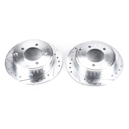 Power Stop 11-14 Chrysler 200 Rear Evolution Drilled & Slotted Rotors - Pair PowerStop