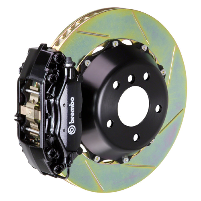 Brembo 08-13 M3 (E90/E92/E93) Rear GT BBK 4 Piston Cast 345x28 2pc Rotor Slotted Type-1-Black Brembo