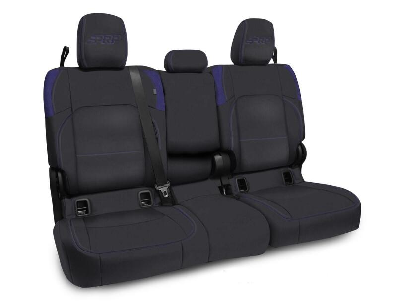 PRP Jeep Wrangler JT Rear Bench Covers - with Armrest - Black/Purple B056-08