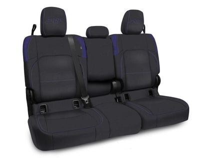 PRP Jeep Wrangler JT Rear Bench Covers - with Armrest - Black/Purple B056-08