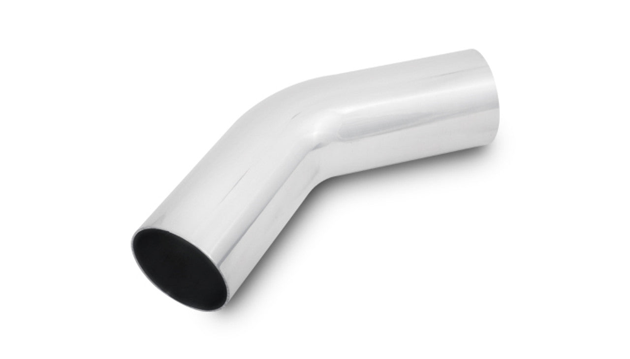 Vibrant 2.5" O.D. Aluminum Mandrel Bend – 45° Elbow, Polished (2177)