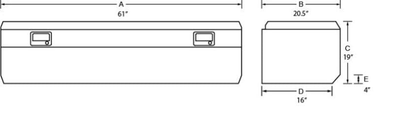 Tradesman Steel Flush Mount Truck Tool Box (60in.) - White Tradesman