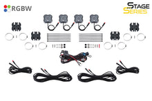 Load image into Gallery viewer, Diode Dynamics Stage Series SXS Rock Light Installer Kit, RGBW M8 w/Controller (4-pack)