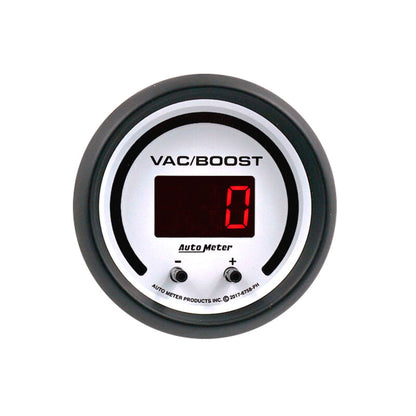 Autometer 52.4mm White Switchable 0-1600 PSI / 0-110 BAR Vacuum/Boost Phantom Elite Digital Gauge 6758-PH