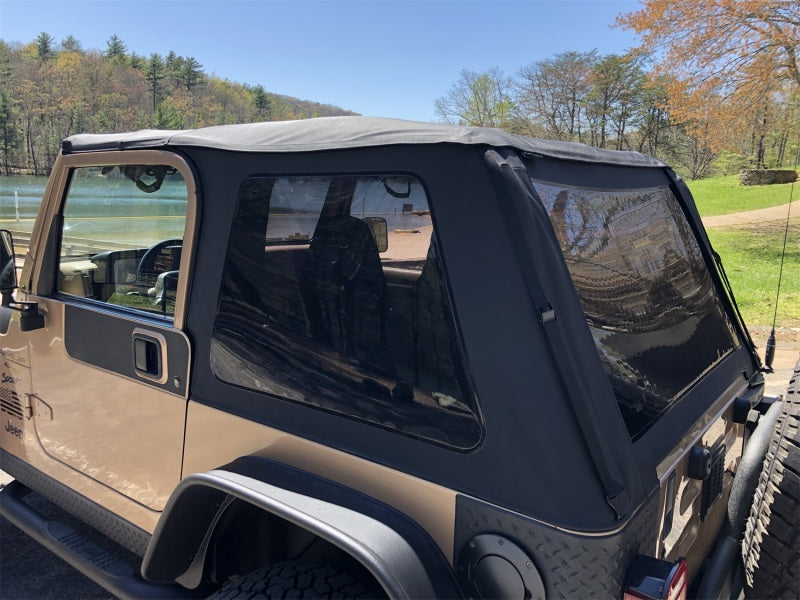 Rampage 18-21 Jeep Wrangler (JL) Unlimited Frameless TrailView Fastback Soft Top Kit - Black Diamond Rampage