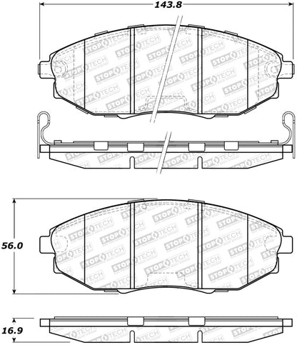 StopTech Premium Ceramic Brake Pads - 308.10310 Stoptech