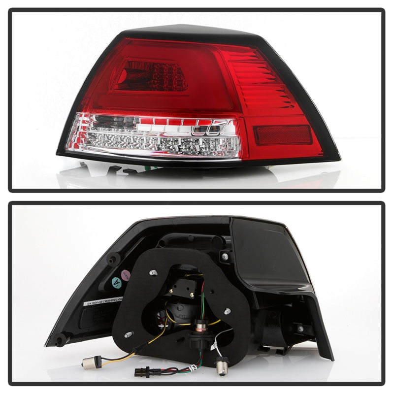 Spyder Pontiac G8 08-09 Version 2 Light Bar LED Tail Lights - Red Clear- ALT-YD-PG808V2-LB-RC SPYDER