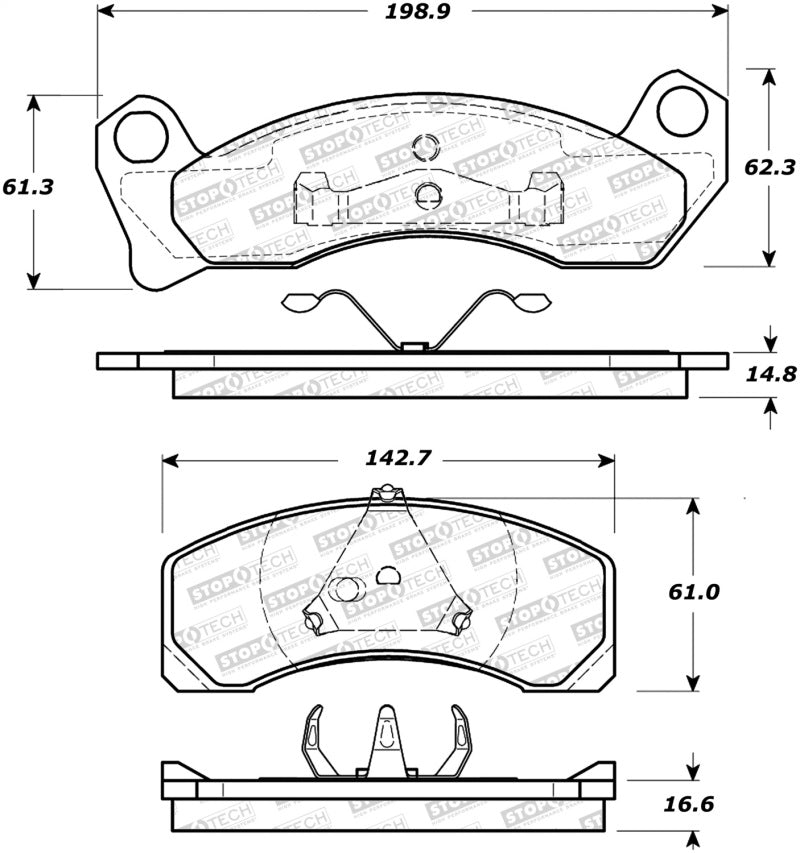 StopTech Premium Ceramic Brake Pads - 308.04990