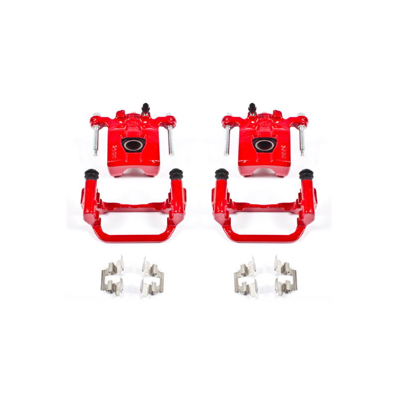 Power Stop 07-12 Nissan Altima Rear Red Calipers w/Brackets - Pair PowerStop