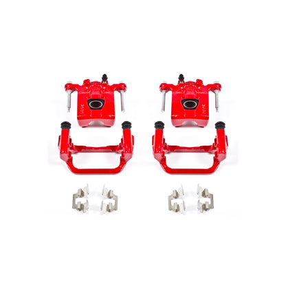 Power Stop 07-12 Nissan Altima Rear Red Calipers w/Brackets - Pair PowerStop