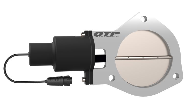 QTP 4in Bolt-On QTEC Electric Cutout Valve w/Flange - Single QTP