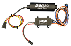 DeatschWerks DW650iL Series 650LPH In-Line External Fuel Pump w/ Single/Dual-Speed Controller - eliteracefab.com