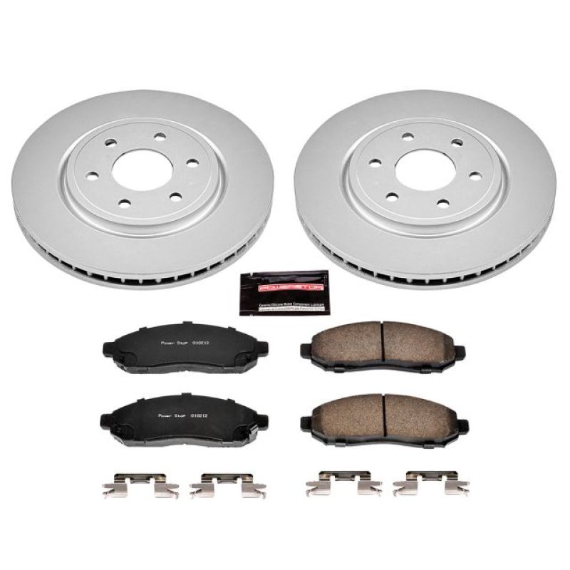 Power Stop 05-18 Nissan Frontier Front Z17 Evolution Geomet Coated Brake Kit PowerStop