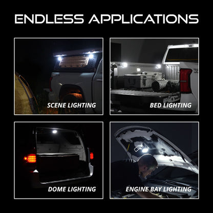 Diode Dynamics Stage Series SXS Rock Light Installer Kit - White Diffused M8 (4-pack)