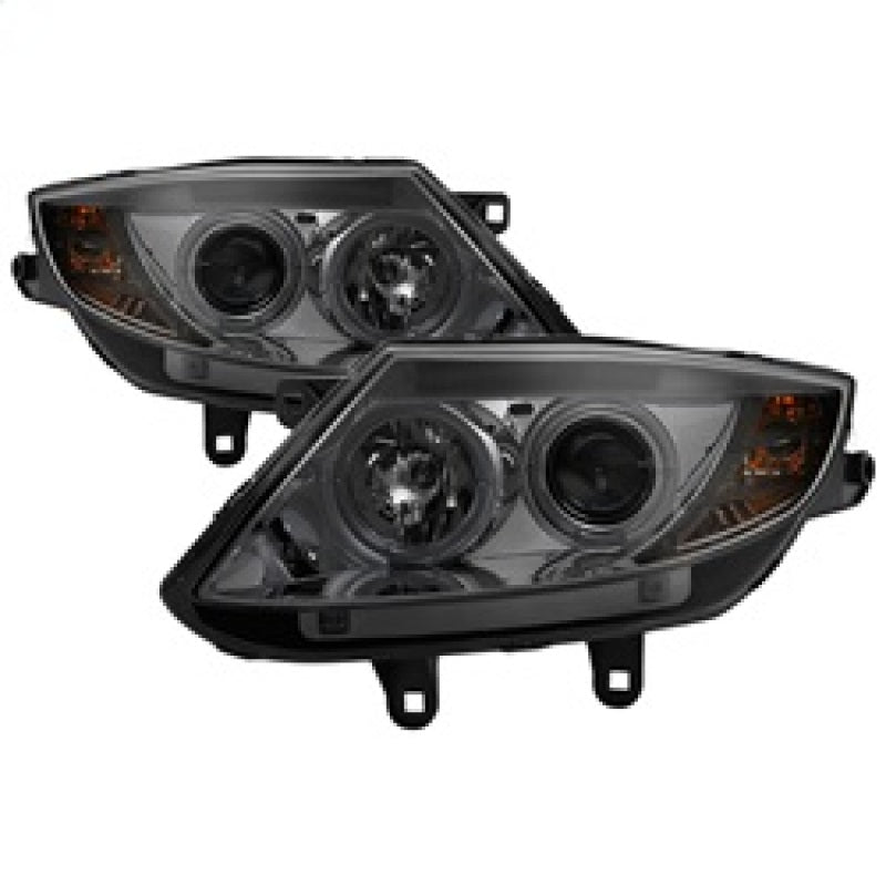 Spyder BMW Z4 03-08 Projector Headlights Halogen Model Only - LED Halo Smoke PRO-YD-BMWZ403-HL-SM SPYDER