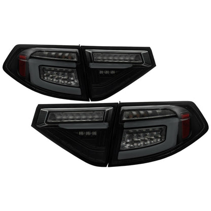 Spyder 08-14 Subara Impreza WRX Hatchback LED Tail Lights Seq Signal Blk Smoke ALT-YD-SI085D-SEQ-BSM SPYDER