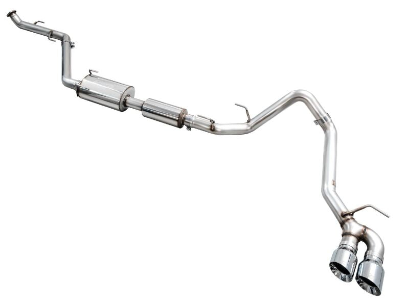 AWE Exhaust for 4th Gen Toyota Tacoma Dual Chrome Silver Tips AWE Tuning