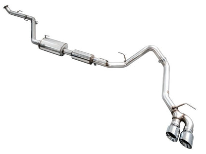 AWE Exhaust for 4th Gen Toyota Tacoma Dual Chrome Silver Tips AWE Tuning