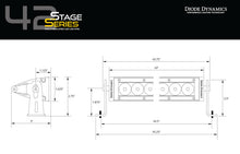 Load image into Gallery viewer, Diode Dynamics 42 In LED Light Bar Single Row Straight - Amber Driving Each Stage Series