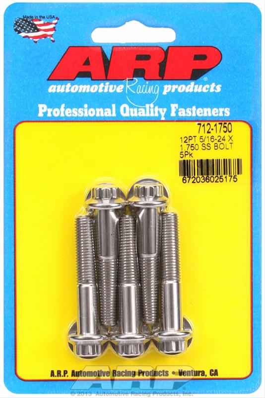 ARP 5/16in-24 x 1.750 12pt SS Bolts (5/pkg)