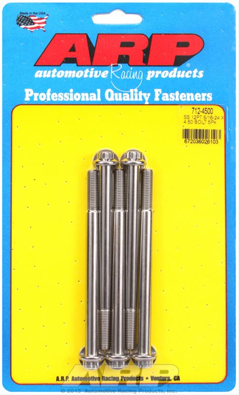 ARP 5/16in -24 x 4.500in 12pt SS Bolts (5/pkg)