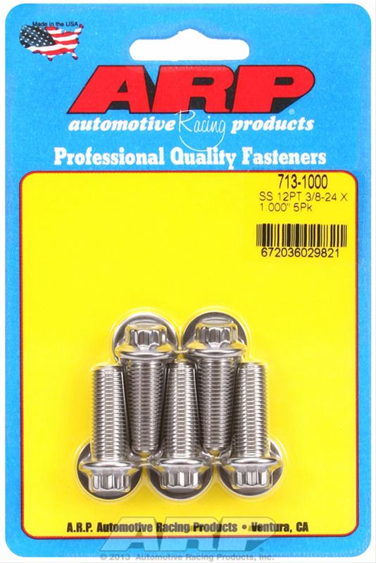 ARP 3/8-24 x 1.000 12pt SS bolts (5/pkg)