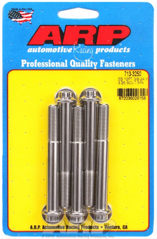 ARP 3/8in -24 x 3.250 12pt SS Bolts (5/pkg)