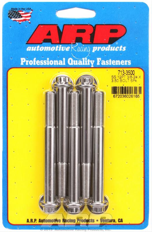 ARP 3/8in -24 x 3.500 12pt SS Bolts (5/pkg) 713-3500