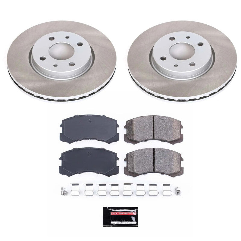 Power Stop 02-07 Mitsubishi Lancer Front Semi-Coated Rotor Kit PowerStop