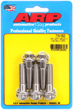 ARP 3/8 in.-24 RH Thread, 1.500 in 12 Point SS 300 Bolts - Set of 5