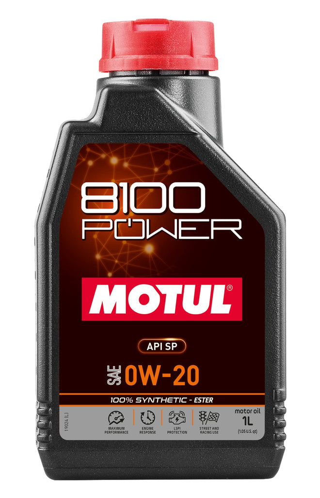 Motul 5L 8100 Power 0W20 Full Synthetic Engine Oil