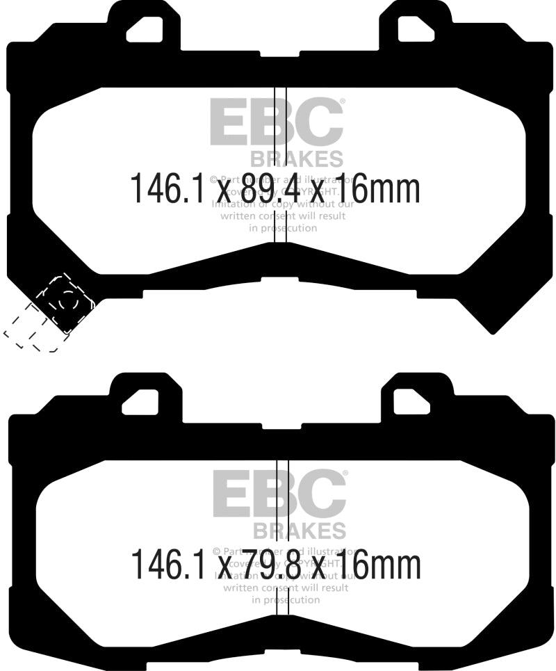 EBC Ultimax2 Front Brake Pads - UD1802 EBC
