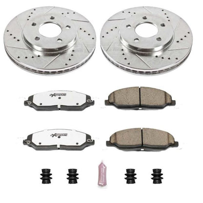 Power Stop 05-10 Ford Mustang Front Z26 Street Warrior Brake Kit PowerStop