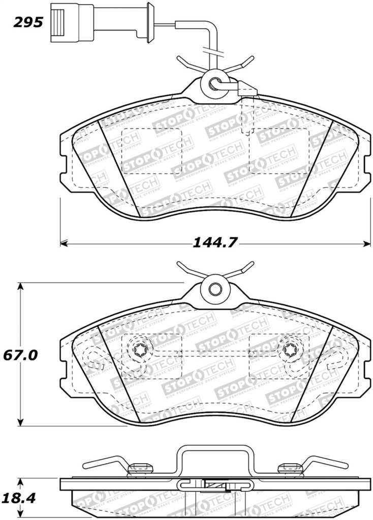 StopTech Premium Ceramic Brake Pads - 308.04190