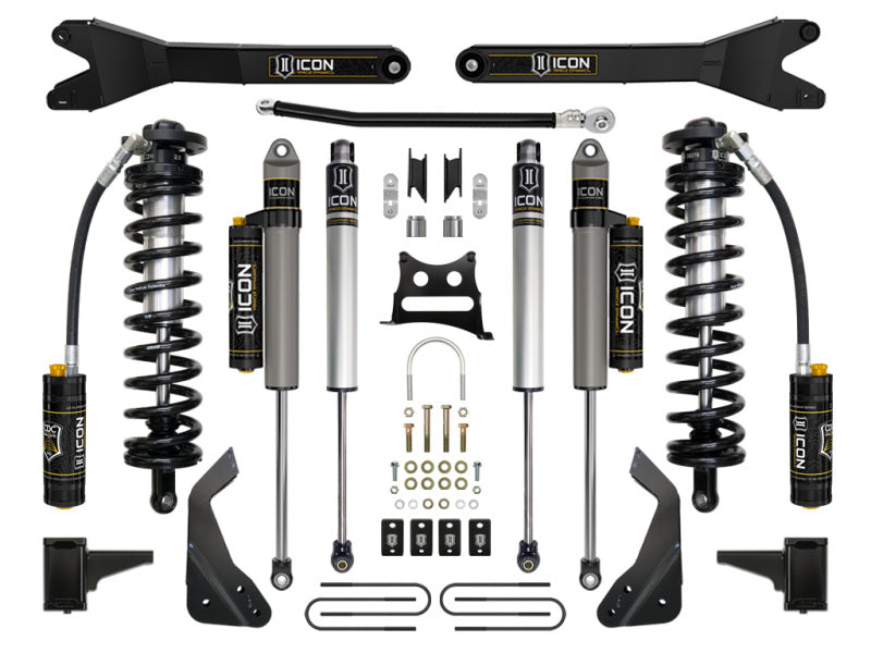ICON 08-10 Ford F250/F350 4-5.5in Stage 5 Coilover Conversion System w/ Radius Arms