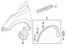 Load image into Gallery viewer, OEM HONDA CR-V QUARTER PANEL-Wheel Fender Molding Retainer (91513-T7A-003) X1