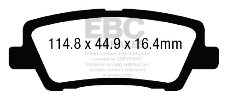 EBC Ultimax2 Rear Brake Pads - UD1659 EBC