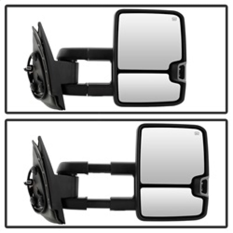 xTune Chevy Silverado 07-13 Heated Amber LED Signal Mirrors Chrome MIR-CSIL07S-G3C-PWH-AM-SET SPYDER