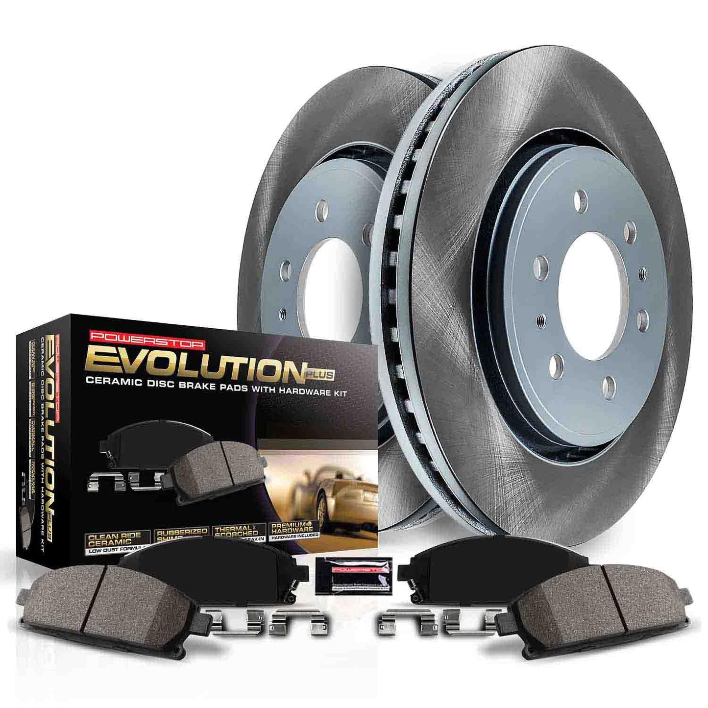 Power Stop 2016 Scion iM Front and Rear Semi-Coated Rotor Kit